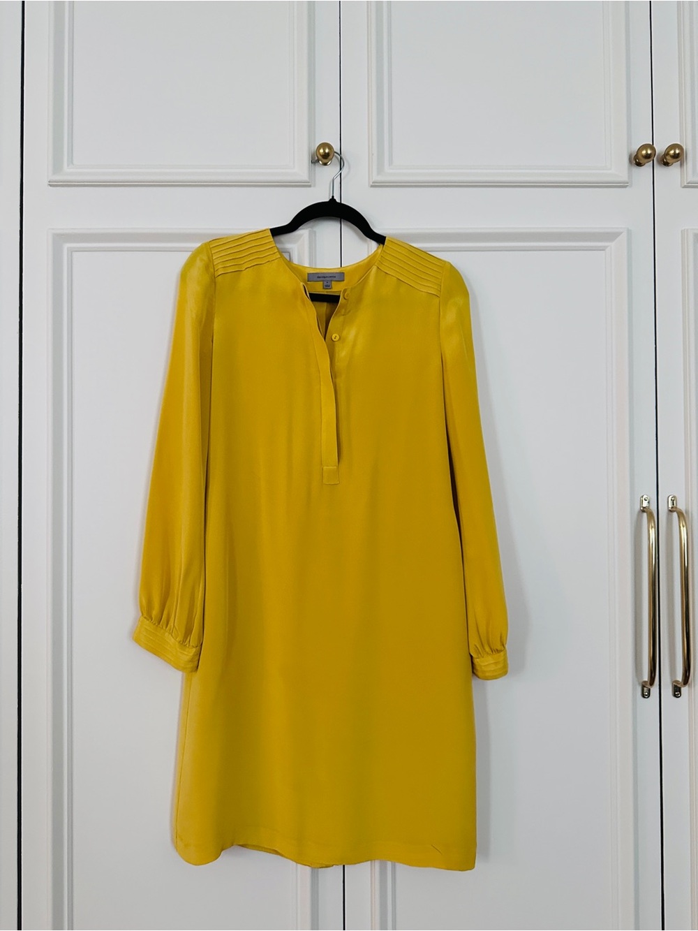 Classiques Entier Mustard Yellow Long Sleeve Shift Dress
